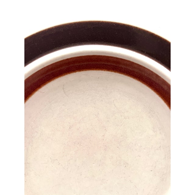 Mid-Century Modern Vintage 1970s Arabia of Finland Rosmarin Brown Salad Plates - Set of 3 For Sale - Image 3 of 13