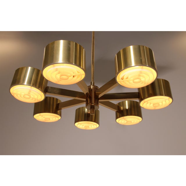 Metal Large Pendant Lamp by Erik Wärnå for Ewa Design, Sweden, 1980 For Sale - Image 7 of 10