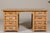 Mid-Century Modern Teak Kneehole Desk with Eight Drawers and Custom Bleached Finish For Sale - Image 3 of 12