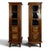 Narrow Art Deco Oak Display Cabinets with Diamond-Point Inlay, 1930s, Set of 2 For Sale - Image 6 of 6