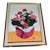 Potted Geraniums Palette Knife Oil Painting, Signed Shunney, Framed For Sale
