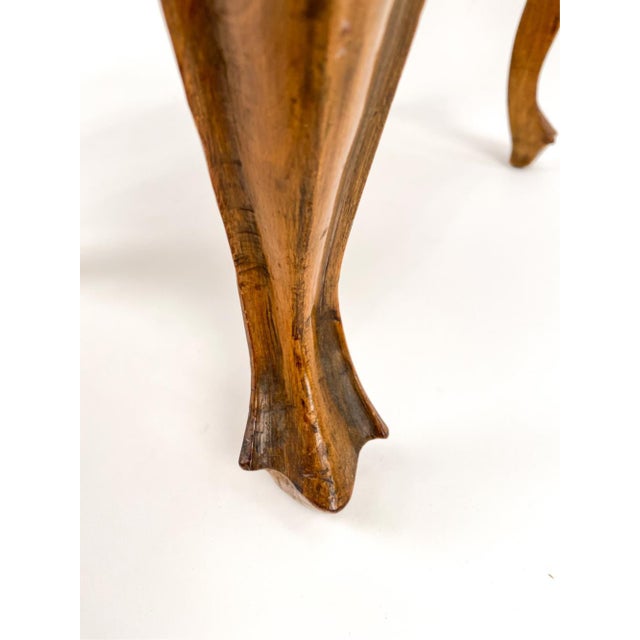 Vintage Salesman’s Sample-Sized Louis XV Style Burl Walnut Desk For Sale - Image 10 of 14
