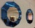 2000 - 2009 Italian Blue Mirrored Glass Decagonal Mirrors, 2000s, Set of 2 For Sale - Image 5 of 11