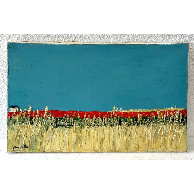 Mid 20th Century Jean Helleu, French Semi Abstract Expressionist Color Field Impasto Oil Painting Jean Helleu, c.1950's For Sale - Image 5 of 18