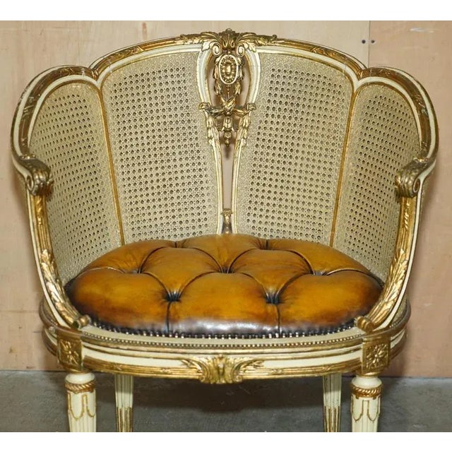 Antique French Chesterfield Leather Armchairs, 1880, Set of 2 For Sale - Image 15 of 18