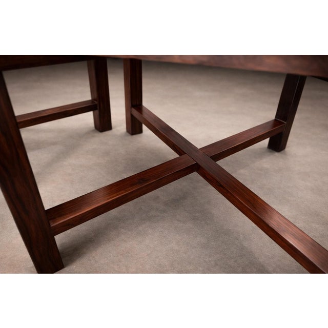 Pair of Brazilian Rosewood & Pink Granite Side Tables, Brazil, 1960s For Sale - Image 12 of 14