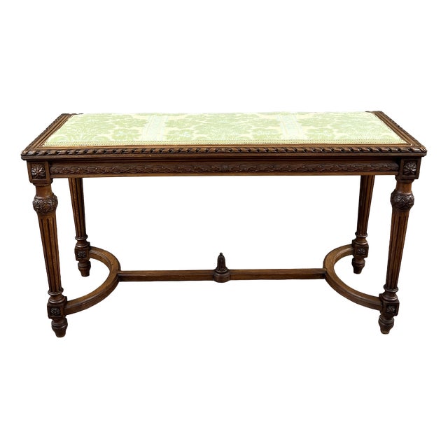 Louis Xvi Style Carved Wooden Bench, 19th Century For Sale