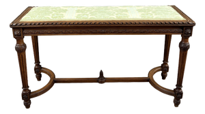 Louis Xvi Style Carved Wooden Bench, 19th Century