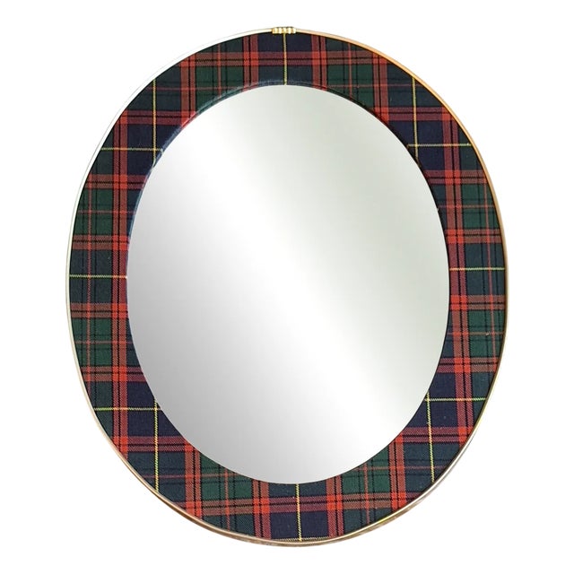 Vintage Oval Wall Mirror, 1970s For Sale