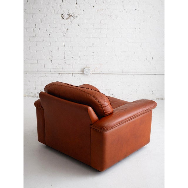 Animal Skin Vavassori "Original Arizona" Lounge Chair in Cognac Leather For Sale - Image 7 of 13