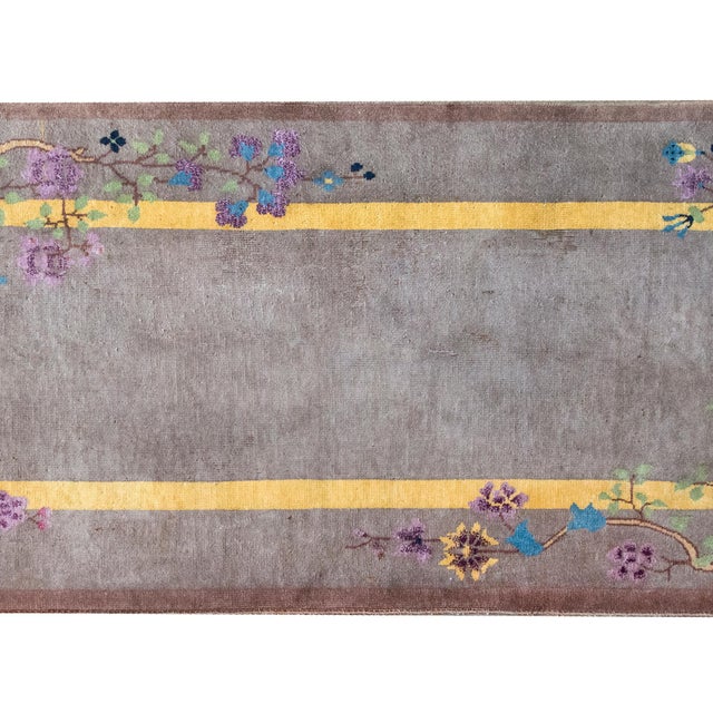 Dove Gray Early 20th Century Chinese Art Deco Rug For Sale - Image 8 of 16