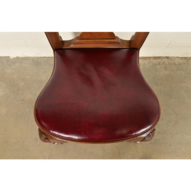 Brown Kittinger Georgian Carved Mahogany Side Chairs or Dining Chairs, Pair For Sale - Image 8 of 16