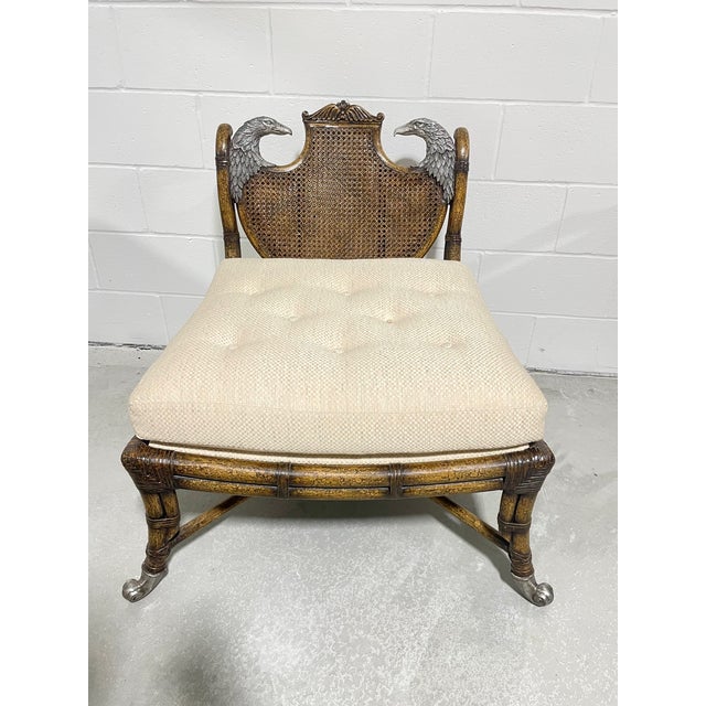 English Maitland Smith Rattan Chair For Sale - Image 3 of 13