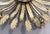 Metal Spanish Ceiling Lamp with Gilded Iron and Floral Motif, 1950s For Sale - Image 7 of 9