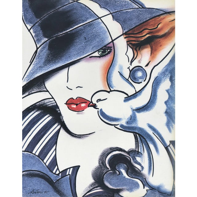 1975 Vintage Print-Beauty Products, Accessories by Antonio Lopez For Sale - Image 4 of 4