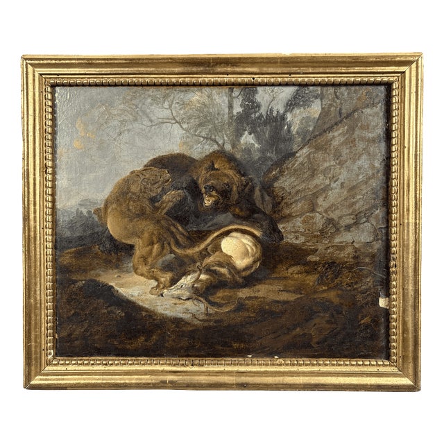 Carl Borromäus Andreas Ruthart, Animal Scene, 1800s, Oil on Canvas For Sale