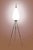 Vintage Tripod Floor Lamp in Opaline Glass and Metal from Stilnovo, Italy, 1950s For Sale - Image 4 of 5