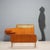 Single bed from the 1960s made of teak wood, featuring a functional design and clean lines typical of the period. The...