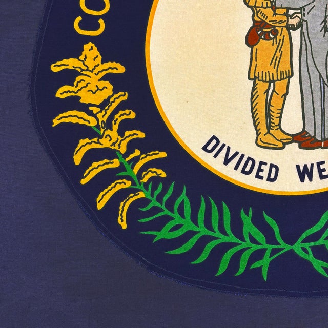 Vintage Cotton State Flag of Kentucky For Sale - Image 4 of 7