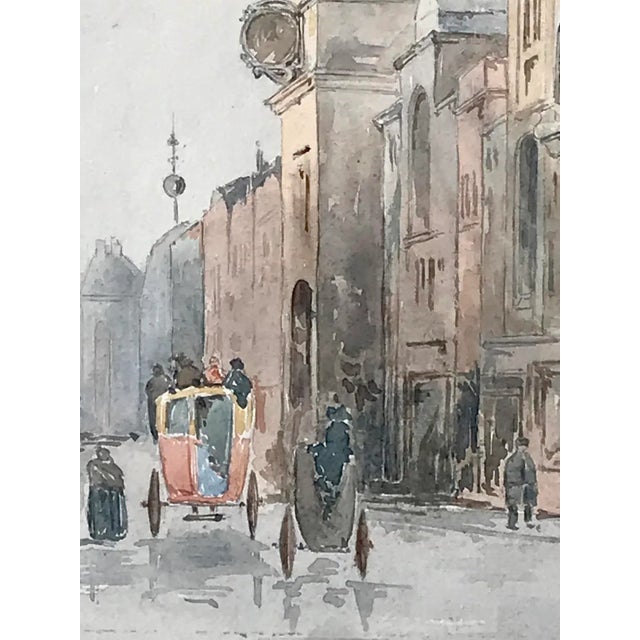 Late 19th Century Antique English Watercolor Church of St Mary-Le-Bow London Circa 1900 For Sale - Image 5 of 7