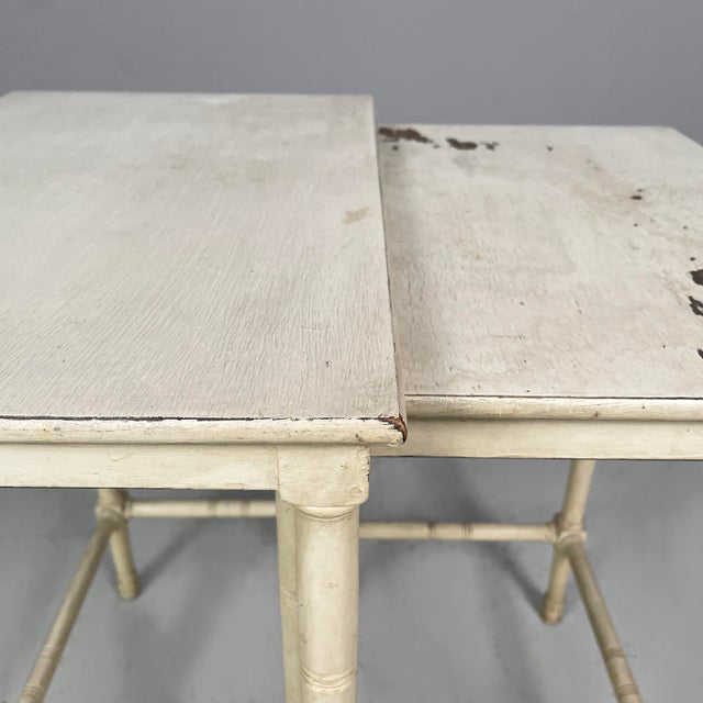 Mid-Century Modern Italian Coffee Tables in White Wood, 1940s, Set of 2 For Sale - Image 13 of 18