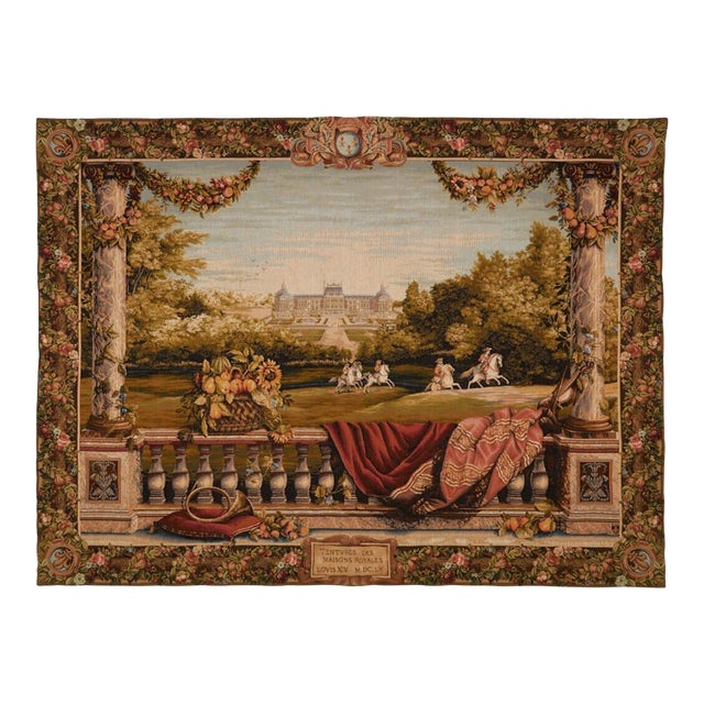 Terrasse Au Chateau Loom Woven Tapestry - 150 X 188 Cm (4'11" X 6'2") - Requires Rod Size 5 For Sale