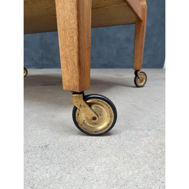 Tile Rolling Table by Henning Kjærnulf, 1960s For Sale - Image 6 of 7