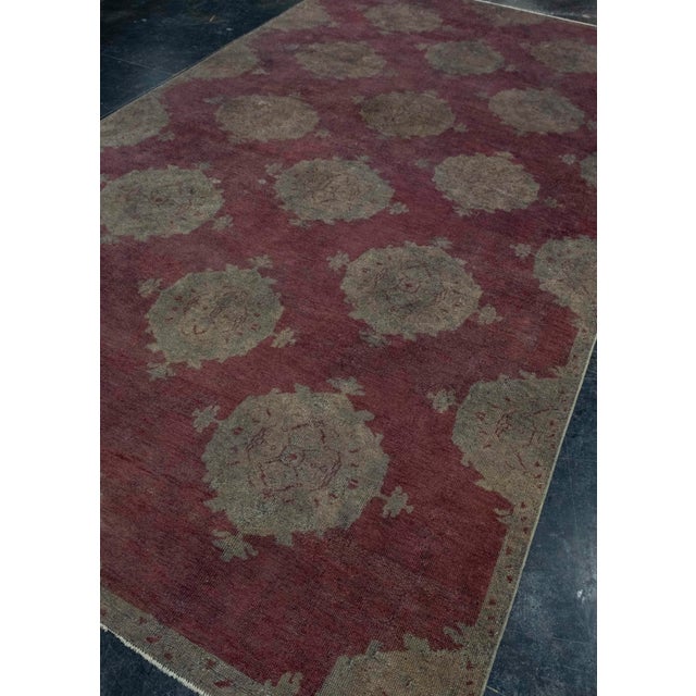 Turkish Turkish Oushak Rug 6'10" x 12'9" #18689 For Sale - Image 3 of 8