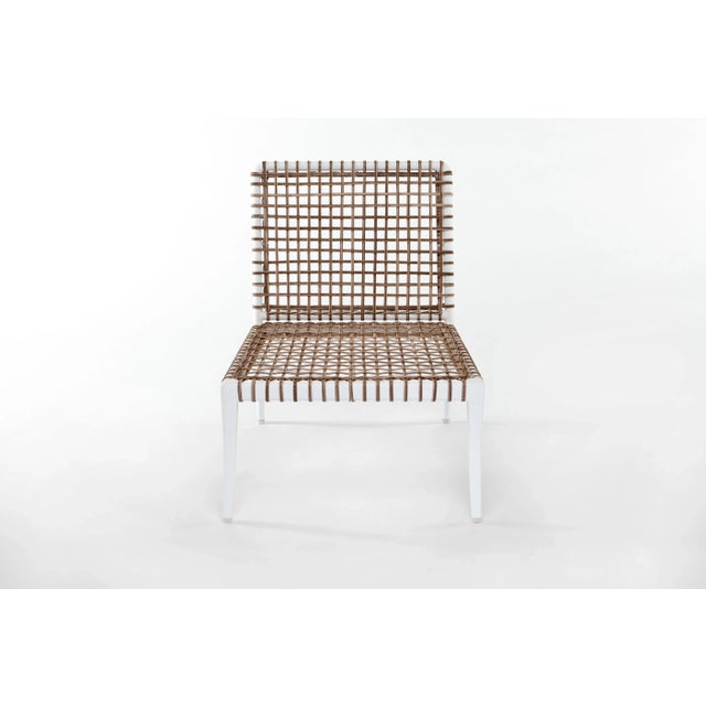 Contemporary Delta Beta Armless Chair in White For Sale - Image 3 of 5