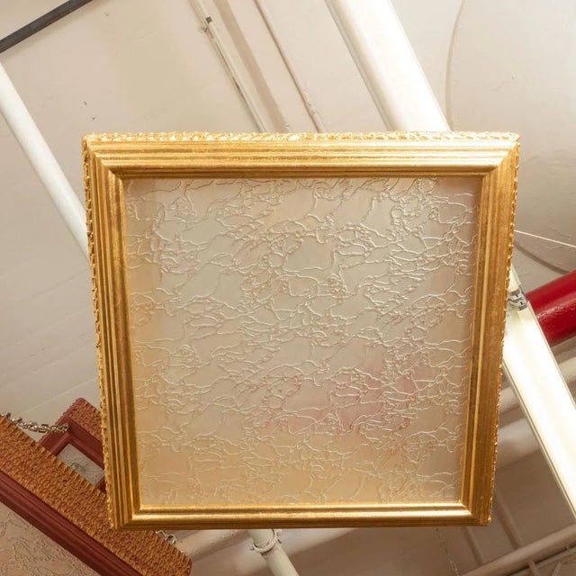 Gold Large Two-Tier Giltwood Pendant by Carlos Villegas For Sale - Image 8 of 11