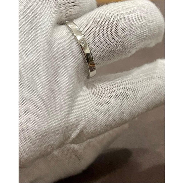 6 Flush Set Bezel Diamond Eternity Wedding Band in 14 Karat White Gold For Sale - Image 12 of 18