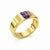 Amethyst Solitaire Ring for Men Silver, Gold, Size 9.5 For Sale - Image 6 of 6