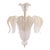 Contemporary Murano Glass Chandelier, White & Crystal With Gold Accents, 58 Cm | Italian Design Statement For Sale