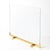 This striking Mid-Century Sculptural Polished Brass &amp; Glass Fireplace Screen originated in the United States, 20th...
