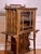 Art Nouveau Walnut Display or Music Cabinet With Beveled Glass and Easel Stand, C. 1910s For Sale - Image 9 of 17