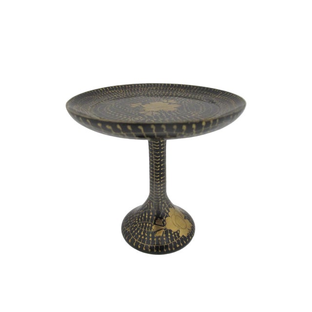 Paint Japanese Hina Doll Takatsuki Tray Lacquer Makie Trinket Offering Dish For Sale - Image 7 of 9