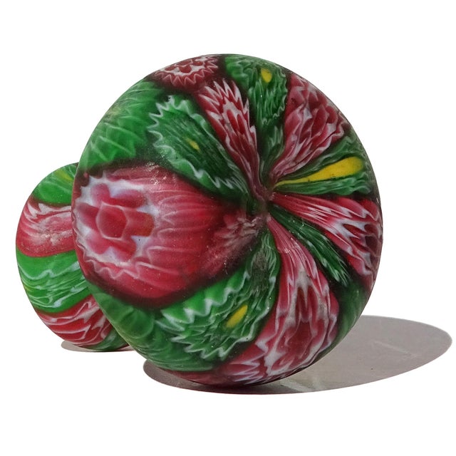 Antique Fratelli Toso Murano Miniature Flower Mosaic Murrines Italian Art Glass Vase and Dish - Set of 2 For Sale - Image 9 of 10