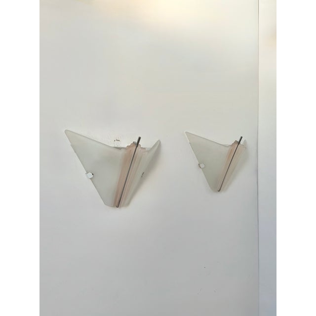 Vintage Wall Lights in Murano Glass and Chromed Metal, Italy, 1970, Set of 2 For Sale - Image 3 of 7
