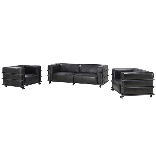 "Oh Henry! We are excited to introduce this Industrial Modern leather living room seating collection. The scale is perfect...