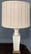 Japanese Mid 20th Century Asian White Floral Embossed Lamp For Sale - Image 3 of 7