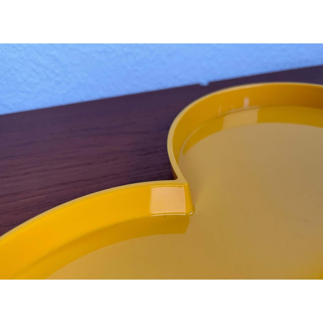 Postmodern Italian Yellow Plastic Tray from Guzzini For Sale - Image 13 of 18