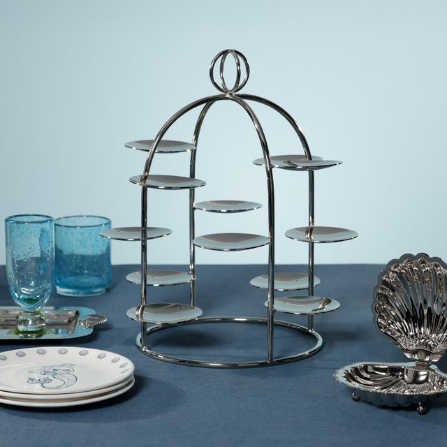 Kenneth Ludwig Chicago The Grand High Tea Tower-12 cups, Polished Nickel