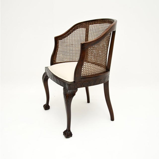 Antique Edwardian Caned Armchair, 1900s For Sale - Image 4 of 12