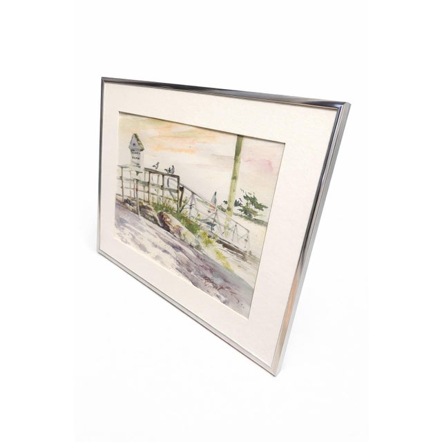 Beautiful original watercolor on paper by Japanese artist Harumichi Shibasaki, known internationally for his tranquil...