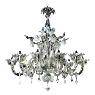 Romantic Venetian Floral Murano Glass Chandelier by Simoeng for Simoeng For Sale