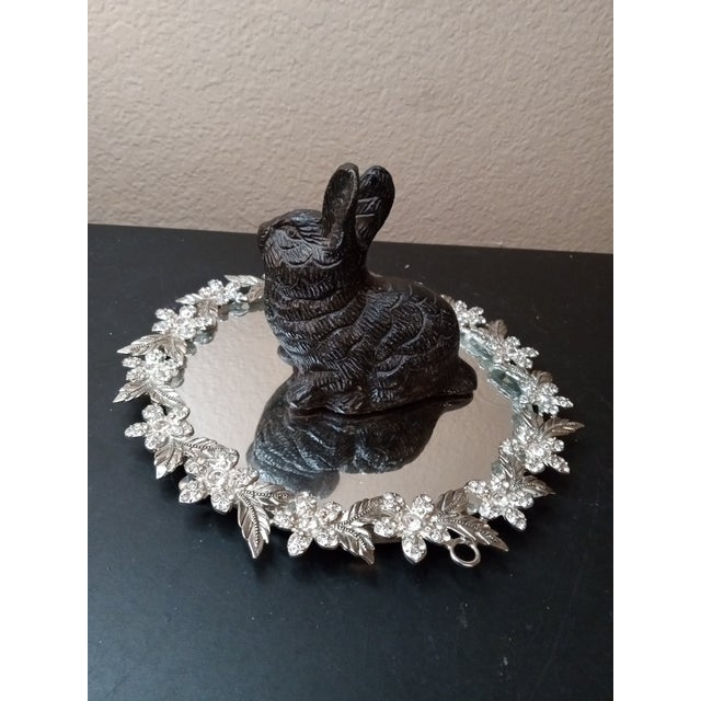 1980s Solid Bronze Bunny Figurine For Sale - Image 4 of 6