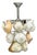 Mid-Century Modern, Orange and White Murano Glass, Chrome, Pendant Light, 1960s For Sale