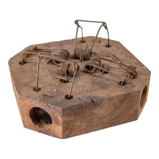 Mid-Century Artistic Found Object Wire and Wood Mousetrap by Victory For Sale