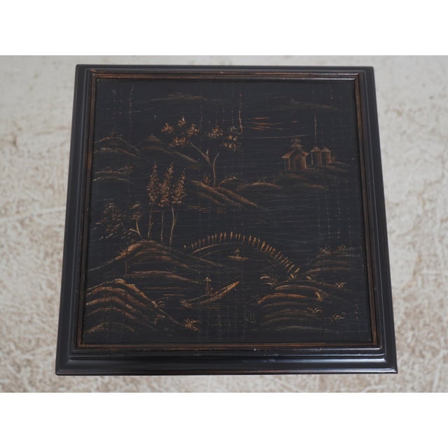 Ethan Allen Chinoiserie Decorated Flip Top Box For Sale In Philadelphia - Image 6 of 15
