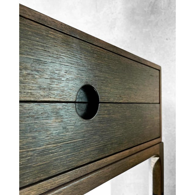 Mid-Century Modern Oak Chest of Drawers with Wall Mirror by Aksel Kjersgaard for Odder Møbelfabrik, Denmark, 1960s, Set of 2 For Sale - Image 3 of 12